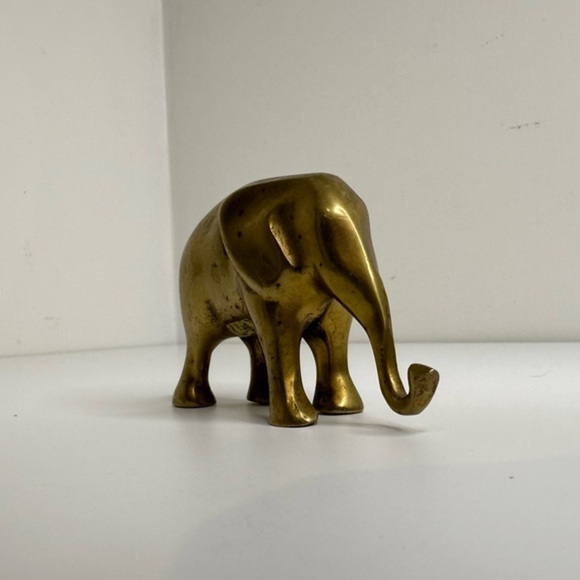 Other - Brass Lucky Elephant with Trunk Down Vintage figurine